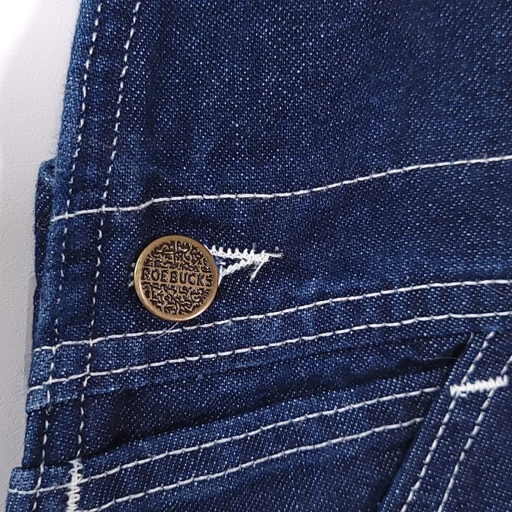 Roebucks Mens Indigo Denim Bib Overalls Dark Wash Workwear 46x32 Style‎ 12304